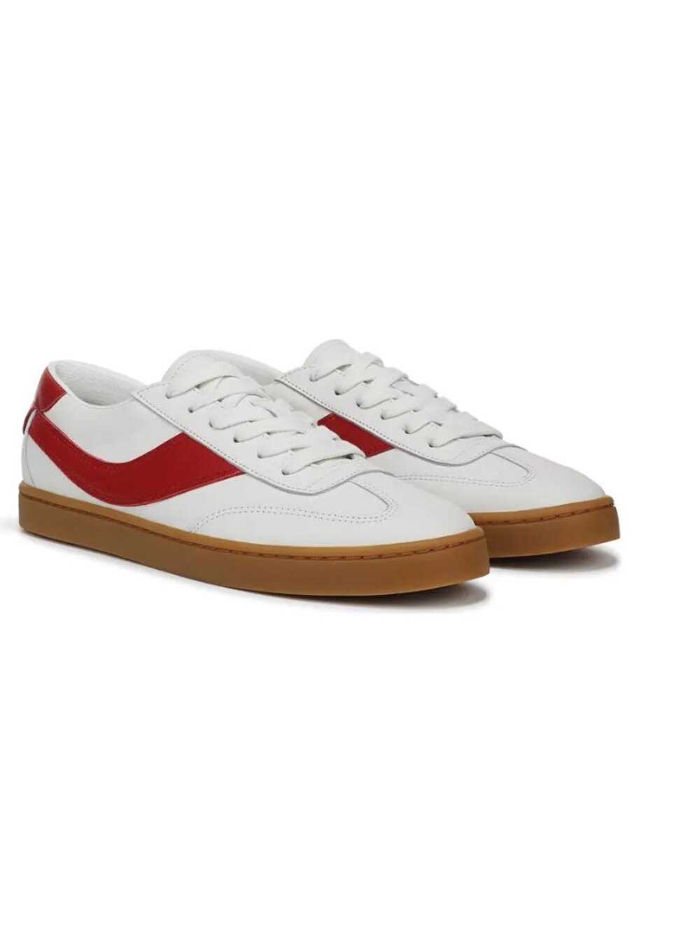 Vince Korrin Leather Sneakers- White/ Red- Women's Size 8- New in Box - Picture 6 of 16